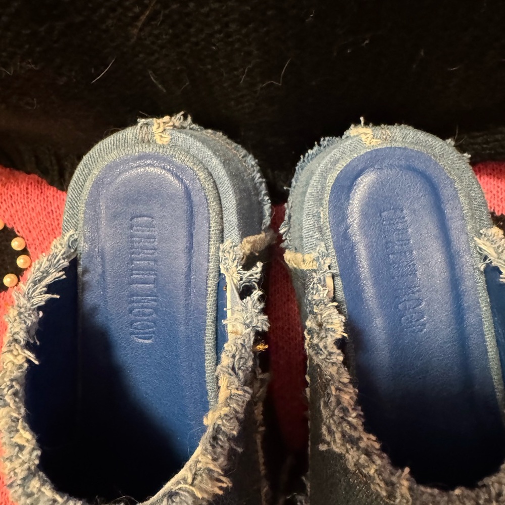 Gritty Rebel Denim Patchwork Platform Clogs – Siz… - image 5